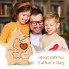 Wooden Mommy Bears Family Puzzle, Personalized Puzzles with 25 Names, Father's Day Personalized Gifts for Dad Mom Kids Teen Boys Girls Grandma, Toddler Men Birthday Mother's Day Decorations view 3