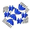 GPM Alum Combo Set C (F&R Shock Mounts + F&R Lower Shock Mounts) Blue for LMT view 1