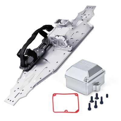 GPM Racing Aluminum 7075-T6 Chassis Plate Silver for 1/8 4WD Sledge Monster Truck