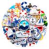 100 Pack Nautical Stickers, Nautical Party Favors, Anchor Birthday Decorations Gifts view 1