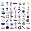100 Pack Nautical Stickers, Nautical Party Favors, Anchor Birthday Decorations Gifts view 2