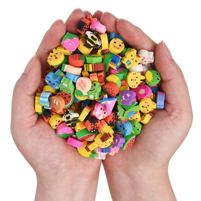 300PCS Mini Cute Pencil Erasers for Kids,Animals and Fruits Erasers Bulk for Back to School Gift(Animals and Fruits, Small)