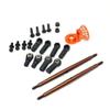 GPM Spring Steel Modified Anti-Thread Steering Tie Rod w/Saver Orange : Tamiya DT-03 view 1