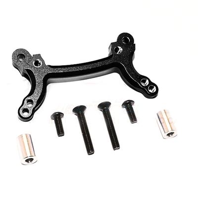 GPM Aluminum Front Shock Tower w/Alum Collars & Screws Black : Tamiya DF-02