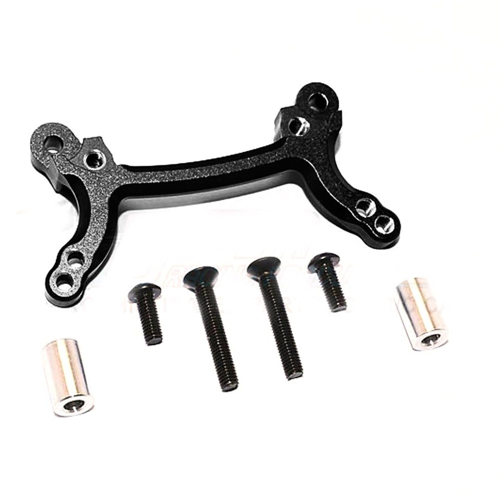GPM Aluminum Front Shock Tower w/Alum Collars & Screws Black : Tamiya DF-02