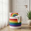 LOILAM Rainbow Pride Storage Basket, Woven Cotton Rope Basket with Handles, for Toys, Blankets and Towels, LGBTQ+ Home Decor, Gay Lesbian Pride Gifts view 2