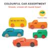 Mentari Toys - Colourful Car Assortment - 5pc Chunky Wooden Toy Car Set with Cut-Out Windows - Earth-Friendly and Imagination Fueled Play - Develop Motor Skills and Creativity - Age 18m+ view 2