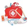 Mentari Toys - My First Aid Kit - 8pc Wooden Pretend Doctor Kit with Red Storage Bag - Educational Role Play Toy with Realistic Pieces - Inspire Empathy and Creativity - Age 3+ view 1