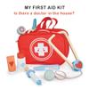 Mentari Toys - My First Aid Kit - 8pc Wooden Pretend Doctor Kit with Red Storage Bag - Educational Role Play Toy with Realistic Pieces - Inspire Empathy and Creativity - Age 3+ view 2