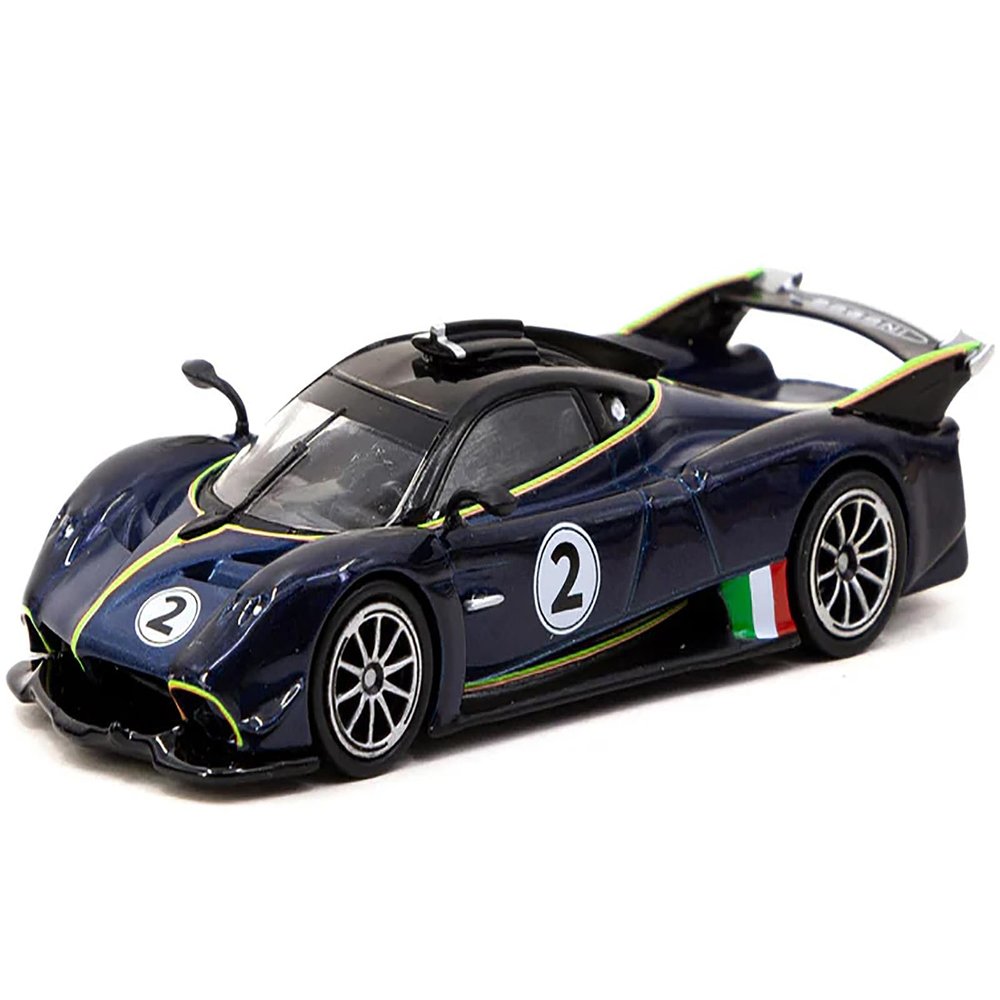 Tarmac Works Huayra R #2 Blu Avio Blue Metallic with Black Top Global64 Series 1/64 Diecast Model T64G-TL035-BL