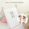 Comfy Cubs Kids Play Tent - Breathable Cotton Teepee for Imaginative Activity - Indoor Canvas Play Tent - Easy Setup, Safe Design, and Spacious Layout for Children - Blush view 4