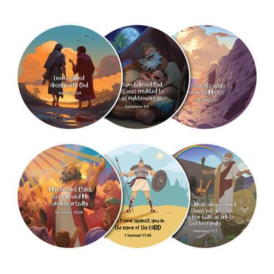 GLORILIGHT HD Disc Set Heroes of The Faith for Boys, Boy Heroes from The Bible, Project Bible Verses on Walls or Ceilings, Includes 6 Interchangeable Discs, Help Children Live by The Truth of God