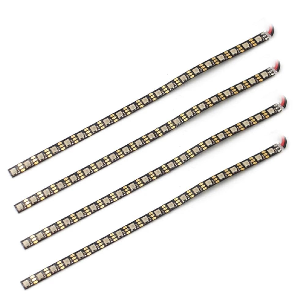Sparkhobby LED Light Strip 3.5mm de ancho WS2812 Placa de Tira Flexible Chip 5V con 10 2020 LED RGB IC incorporado 50mm de longitud para carreras Whoop FPV (3.5MM 20LED 4PCS)