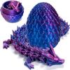 3D Printed Dragon Fidget Toy, Articulated Crystal Design, Stress Relieving Figure (Blue and Purple) view 1