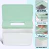 54 Packs Flannel Cloth Baby Wipes Reusable Baby Wipes with Green Upgraded Wipes Dispenser, Reusable & Durable Cloth Wipes, Body Face Hand Washcloth Essential for Baby Wipes view 2