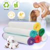 54 Packs Flannel Cloth Baby Wipes Reusable Baby Wipes with Green Upgraded Wipes Dispenser, Reusable & Durable Cloth Wipes, Body Face Hand Washcloth Essential for Baby Wipes view 3
