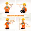 FUNERICA Construction Workers Toy Figurines - Miniature People Figures - 4-Pack view 3