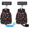 Accmor Toddler Backpack with Leash, Baby Backpacks with Anti Lost Wrist Link, Cute Mini Kids Backpack Leash Walking Harness for Travel, Small Excavator Backpack Tether for Boys Girls 1-3 (Black) view 4
