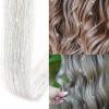 Jiyucen Laser gold silk shiny colorful gold and silver silk wig set, 6 tablets/box, khaki view 2