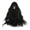 1/6 Doll Wig Heat Jointed Doll Wig Silver Gray Trimable Soft Touch for Dressing Up Dolls (Black) view 3