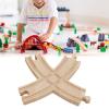 EHJRE Wooden Train Track Assemble Blocks Switch Track Portable Train Tracks Accessories for Child, 14.5cmx14cmx1.2cm view 3