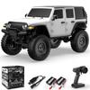FLYCOLOR RCS24 Off Road 1/24 RC Truck 4x4 Off Road Crawler Climbing Vehicle All Terrain RC Monster Truck Remote Control Car with Bright Headlight 2 Batteries Waterproof Hobby Toys(RTR White) view 1
