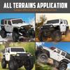 FLYCOLOR RCS24 Off Road 1/24 RC Truck 4x4 Off Road Crawler Climbing Vehicle All Terrain RC Monster Truck Remote Control Car with Bright Headlight 2 Batteries Waterproof Hobby Toys(RTR White) view 3