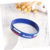 BELLIFFY 5pcs Silicone Wristband Country Flag Printed Bracelet Comfortable and Soft for Games and International Matches view 2