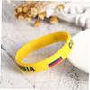 BELLIFFY 5pcs Decorative Country Flag Wristband Silicone Bracelet Fits for Games and Matches view 2