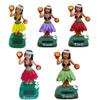 ToysCentral Basics Solar Powered Hula Girl Dancing Figures Decoration Swinging Hawaiian Girl Doll Car Dashboard Ornaments for Car Interior Home Party Decor(Red), AMXE10852CUS view 3