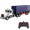CALEST Remote Control Semi Truck with Trailer -24 Inch Semi Truck Toy for Kids,1:24 Container Truck with LED Lights & Music, Great Gift for Boys Girls view 1