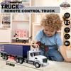 CALEST Remote Control Semi Truck with Trailer -24 Inch Semi Truck Toy for Kids,1:24 Container Truck with LED Lights & Music, Great Gift for Boys Girls view 2