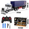 CALEST Remote Control Semi Truck with Trailer -24 Inch Semi Truck Toy for Kids,1:24 Container Truck with LED Lights & Music, Great Gift for Boys Girls view 4