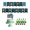 12Pcs Pre-assembled Alien Themed Birthday Party Decoration Set Alien UFO Happy Birthday Banner and Cake Decorations Outer Space Themed Decorations for Birthdays Baby Shower Party Supplies view 1