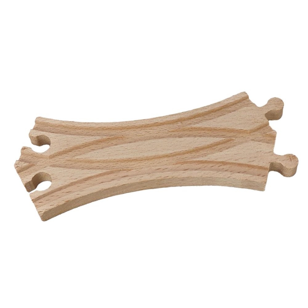 rockible Wooden Train Track Expansion Train Track Adapter Building Railway Accessories Assemble Blocks Switch Track for Children, Kids, 17.8cmx7.3cmx1.2cm