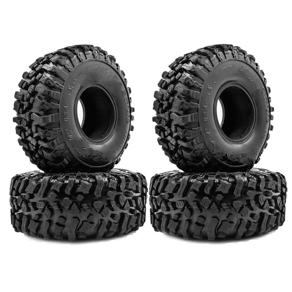 cvking Drift Tire RC Tyres Compatible with Axial SCX10 90046 AXI03007 TRX4 D90 for MST 4PCS 120MM 1.9 Rubber Rocks Tyres Wheel Tires for 1/10 RC Rock Crawler