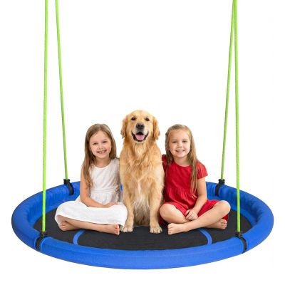 43" Saucer Tree Swing for Kids Adult, 600Lb Weight Capacity Large Disc Round Swing for Kid, Tree Swings for Backyard, for Indoor and Outdoor Playground, Multicolor, for Kids