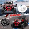 FINITO 24V 4WD Ride on Car Truck w/Remote Control,44 Kids UTV, 2 Seater 24V Battery Powered 4 Wheels Electric Car for Kids Ages 3+, Red view 4