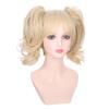 DUDUWIG Kids Blonde Two Ponytail Wig Girls Short Light Blonde Wavy Curly Wig with Bangs Heat Resistant Synthetic Wigs with Cap view 4