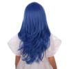 DUDUWIG Dark Blue Wig Long Blue Middle Part Wig Dark Blue Wavy Curly Wigs Heat Resistant Synthetic Wigs with Cap (Small Size) view 4