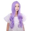 DUDUWIG Child Lavender Purple Wig Kids Long Light Purple Middle Part Wig Long Wavy Curly Wigs for Girls Heat Resistant Synthetic Hair with Cap view 3