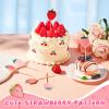 Teenyyou 48 Pcs Strawberry Cupcake Toppers Red Pink Strawberry Cupcake Picks Fruit Theme Berry Cake Topper Birthday Decorations for Birthday Party Supplies view 3