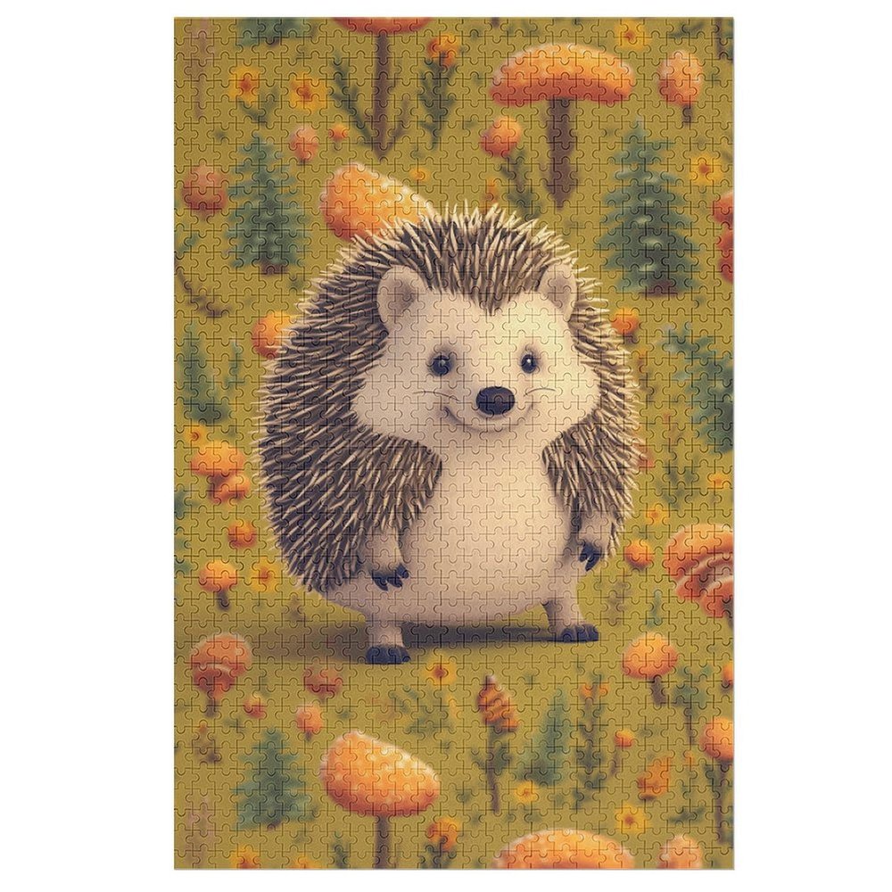 1000 PCS Jigsaw Puzzle for Adults Personalized Picture Puzzle Hedgehog Customized Wooden Puzzle for Family, Birthday, Wedding, Game Nights Gifts