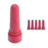 5Pcs Calf Milk Drink Nipple, 6.9cm Red Rubber Calf Milk Nipple, Small Animal Nursing Bottle, Calf Feeding Teats for Feeding Newborn Cows, Farm Animal Feeding Supplies view 1