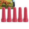 5Pcs Calf Milk Drink Nipple, 6.9cm Red Rubber Calf Milk Nipple, Small Animal Nursing Bottle, Calf Feeding Teats for Feeding Newborn Cows, Farm Animal Feeding Supplies view 3
