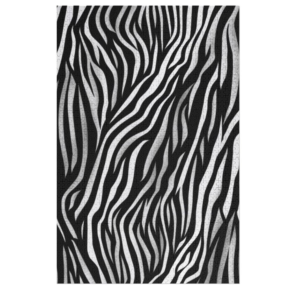 1000 PCS Jigsaw Puzzle for Adults Personalized Picture Puzzle Zebra Print Customized Wooden Puzzle for Family, Birthday, Wedding, Game Nights Gifts