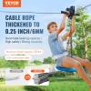 VEVOR Zip line Kits for Backyard80ft Zip line Kit for Kids and Adult Up to 330 lb, Included Swing Seat, Ziplines Brake, and Steel Trolley, Outdoor Playground Equipment view 2