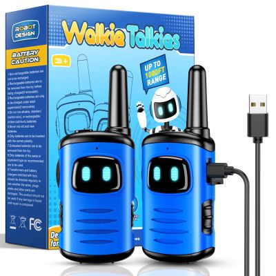 Rechargeable Walkies Talkies for Kids Toys: 2 Pack Walkie Talkies for Kids Easter Birthday Gifts for 3 4 5 6 7 8 Year Old Boys Grandkids Toys for 3-8 Year Old Boys