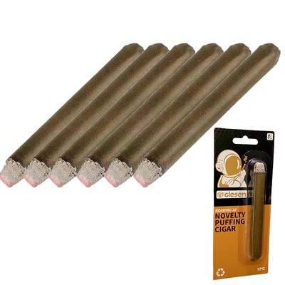 CLESEN Puff Cigar 4.5 Inch(6 Pack),That Blow Smoke,Durable Realistic,Ideal for Themed Parties,Prop for Prank, Halloween Costume, Movie, Or Theater Play Tricky Fun Gag Cool Toy,