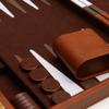 Backgammon Board Game, Deluxe Leather Like Case, Felt Interior, Brown, Classic Backgammon Game, Popular Board Game, Board Games (Medium (15")) view 2